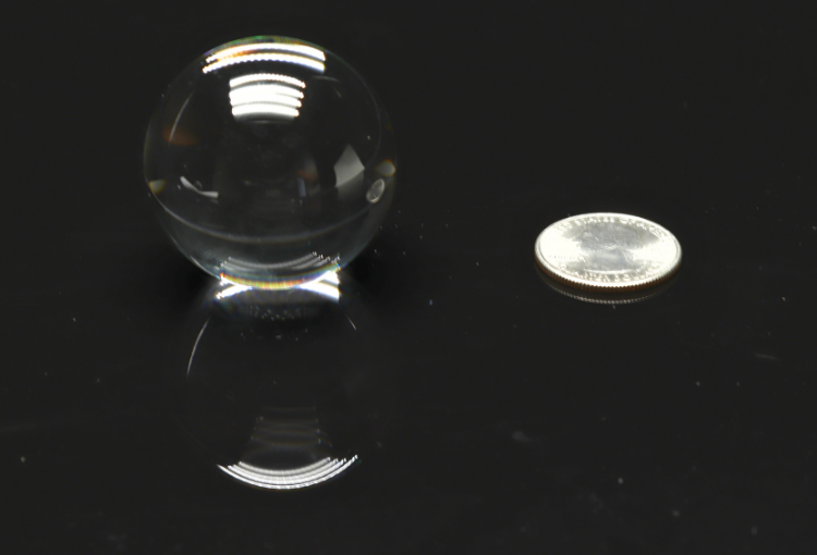 Ball lenses are typically quite small, with a diameter of a few mm or less than 1 mm