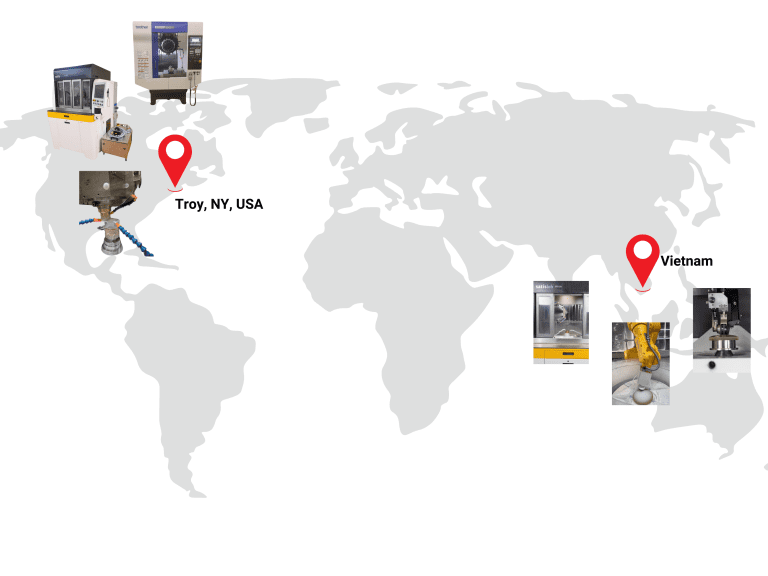Optical Manufacturing Facility Map US and Vietnum