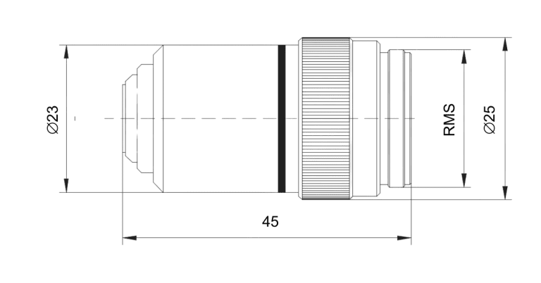 Assembled Microscope Objective lens using stress-free objective lens