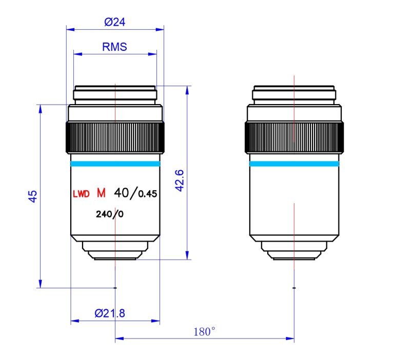 Achromatic Objectives, Microscope objective lens, objective lens, seiwa optical